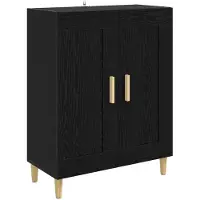 vidaXL Dressoir Zwart eiken 69,5 x 34 x 90 cm Bewerkt hout