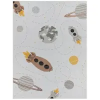 TT Home Kinderkamertapijt tapijt kinderkamertapijt antislip planeten sterren raketten