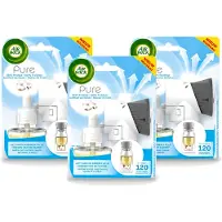 Air Wick 3 x Elektrische Geurverspreider - Starterkit - Pure Zachtheid van Katoen - 19ml - Voordeelverpakking - 3 stuks