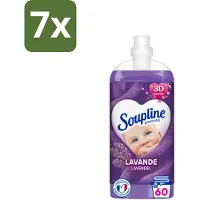 Soupline 7 x Wasverzachter Lavendel 1350 ml - Wasverzachter - Wasverzachter Lavendel - Wasverzachter 30 Dagen - Wasverzachter 92% Natuurlijk - Wasverzachter Milieuvriendelijk