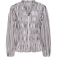 ONLY Blouse 'ONLHalis' chocoladebruin / wit