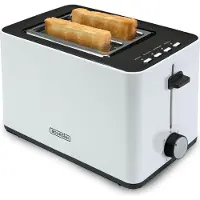 Bourgini Tosti Toaster met bagelfunctie - Broodrooster met Tostiklemmen - Wit - Matte finish - Extra brede sleuf geschikt voor 2 tosti's - Instelbare bruiningsstand, ontdooifunctie en opwarmfunctie