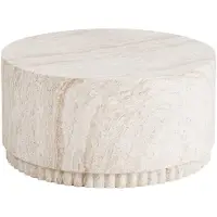 Ebuy24 Salontafel Bonn Fiberclay Naturel ø70cm