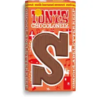 Tony's Chocolonely - Chocoladeletter reep Karamel Zeezout - 21 x 90 gram - Fairtrade Belgische Chocolade