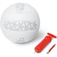 Amazon Basics A. Basis: Volleybalbal maat 5, geschikt voor zowel binnen- als buitengebruik, met pomp – trainingsbal van PVC-leer