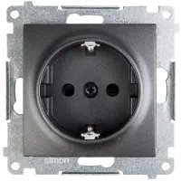 Kontakt-Simon Contactdoos Simon DGSZ1CZ.01/48, antraciet, kunststof, IP20, 250 V, 75 mm, 42,5 mm