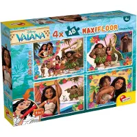 Liscianigiochi MaxiFloor Puzzel – Vaiana 2 – 4 x 48 stukjes – Vanaf 4 jaar