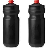 Hydrapak | Polar Bottle - Breakaway Surge Lichtgewicht Fiets Waterfles 2-Pack - Hoge Doorstroom, Squeeze Fles (Charcoal, 600ml / 20oz)