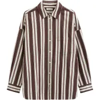 Marc O'Polo Blouse bruin gemêleerd / rosa / wijnrood / offwhite