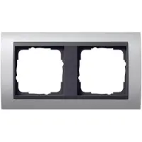 Gira 021206, frame, aluminium, 2-voudig. Giersiepen, artikelnummer 4010337212065