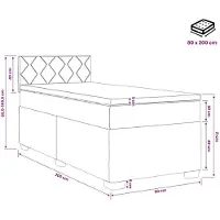 vidaXL Boxspringbed met matras Donkergroen 80 x 200 cm Fluweel