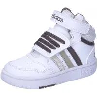Adidas Unisex kinder basketbalschoenen, model Hoops Mid, kleur: Cloud White/Orbit Grey/Putty Grey, maat: 19 EU