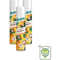 Batiste 3 x Tropical droogshampoo - Tropische geur - 200 ml - Voordeelverpakking - 3 stuks