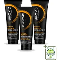 Syoss 3 x - Intense Repair - Deep Conditioner - Herstelt & Versterkt - 250 ml - Grootverpakking - Vaatwasstrips - Herstel Haar - Droog Haar - Beschadigd Haar - Protein Reparatie - Haar Verzorging