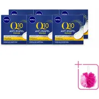 Nivea 6 x - Nachtcrème - Q10 POWER Anti-Rimpel - Voor alle huidtypen - Met Q10 & Creatine - 50 ml - Bulkverpakking - Anti-rimpel crème - Douchemop - Nachtcrème