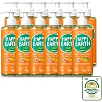 Happy Earth 12 x – Handzeep – 100% Natuurlijk Rose Petitgrain – 300 ml - Wasstrips - Handzeep - Natuurlijke Handzeep - Vegan Handzeep - Rose Petitgrain - Bloemige Geur