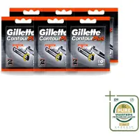 Gillette 6 x Contour Plus – Wegwerpscheermesjes – 10 mesjes - Wasstrips - Scheermesjes - Scheermes - Scheerbeurt - Huidcomfort - Flexibele Mesjes