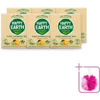 Happy Earth 6 x Shampoo Bar voor herstel en verzorging – 70 g – Voordeelverpakking – 6 stuks