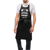 Kariban Awesome - Keukenschort - BBQ schort - Awesome Friend - cadeau verjaardag - vaderdag - moederdag - zwart