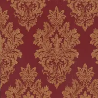 Noordwand ROOD GOUD KLASSIEK BEHANG CAFE KROEGEN ORNAMENTEN HERENHUIS VINTAGE 46905