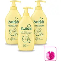 Zwitsal 3 x – Shampoo – Anti-Klit – 400 ml - Bulkverpakking - Baby haar reinigen - Douchemop - Anti-klit shampoo