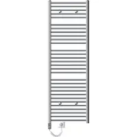 LuxeBath Sahara elektrische handdoekradiator 600 x 1800 mm chroom rechte zijaansluiting & verwarmingsstaaf 1200W met thermostaat & digitaal display handdoekradiator met verwarmingspatroon