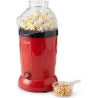 Media Evolution COOK-IT Popcornmaker - Popcornmachine - Zonder Olie - Hete Lucht - Verse Popcorn in 2 Minuten - 800W - Inclusief Maatbeker - Rood
