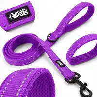HUGGY DOGGY Walky Reflecterende Hondensnoer Paars - 2m - Maat S
