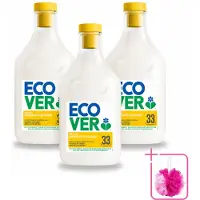 Ecover 3 x - Wasverzachter - Gardenia - 1 liter - 33 wasbeurten - Bulkverpakking - Wasverzachter - Douchemop - Wasverzachter gardenia en vanille