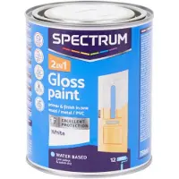 Spectrum 2-in-1 hoogglans verf wit 750 ml