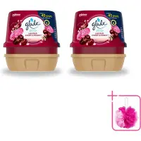 Glade 2 x - Badkamer Gel - Luscious Kers & Pioenroos - 180 g - Bulkverpakking - Geur gel badkamer - Douchemop - Bloemige geur