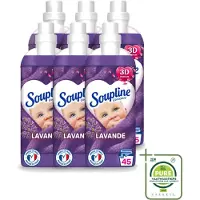 Soupline 6 x - Wasverzachter - Lavendel - 45 Wasbeurten - 1L - Grootverpakking - Vaatwasstrips - Wasverzachter - Wasgoed Verzorgen - Wasresultaat - Wasmachine - Wasverzachter Lentebloesem
