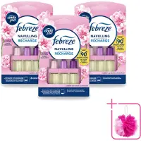 Ambi Pur 3 x - 3Volution - Navulling - Vleugje Bloesem - 20 ml - Bulkverpakking - Geurverspreider - Douchemop - Frisheid