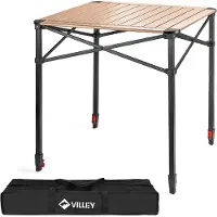 Merkloos Campingtafel, inklapbaar, van aluminium, met draagtas. Ideaal als campingtafel, inklapbare balkontafel, tuintafel voor picknick, etc