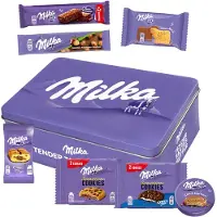 Milka Mix Collection Box 429g - 10 stuks individuele verpakte koekjes - Choco Supreme, Cake & Choc, Choco Moo, Brownie, Hazelnootreep, Cookies Choco & Sensations Cookies - 7 variëteiten