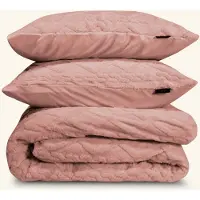Zydante Teddy dekbedovertrek Jaquard - Peach - 140x220