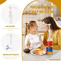Markenlos 6 stuks doseerpomp voor siropen, herbruikbare pompdispensers met een lange slang, geschikt voor flessen van 500 ml/1000 ml, perfect voor koffie en cocktails