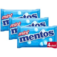 Mentos Mint - Multipack - Snoep - 3x (4 Rollen - 150g (4x37,5g))