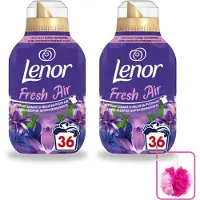 Lenor 2 x - Wasverzachter - Fresh Air Maneschijn - Ultra Geconcentreerd - 36 Wasbeurten - Bulkverpakking - Wasverzachter - Douchemop - Frisheid