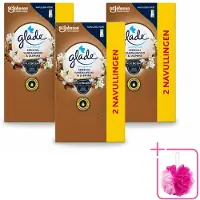 Glade 3 x - Touch & Fresh Navulling - Sensual Sandelhout Jasmijn - 2 × 10 ml - Bulkverpakking - Geur navulling - Douchemop - Sensual Sandalwood Jasmine