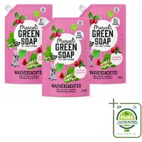 Marcel's Green Soap 3 x Marcel’s Green Soap – Wasverzachter – Patchouli & Cranberry - Navulling – 750 ml - Grootverpakking - Vaatwasstrips - Wasverzachter - Navulling - Patchouli - Cranberry - Wasverzachter Navulling