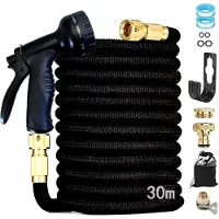 Merkloos Tuinslang 30 m, uitschuifbaar, 10 sproeistanden, 3/4 inch en 1/2 inch aansluitingen, voor tuinieren