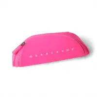 Pigna , etui met diagonale strepen, één kleur, potloodhouder, roze