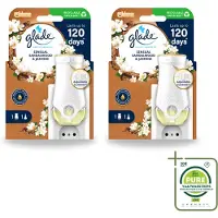 Glade 2 x - Houder Elektrische Olie - Sensual Sandelhout Jasmijn - Grootverpakking - Vaatwasstrips - Geurhouders - Geur - Geurhouders Elektrisch - Geurhouders Voor Huis - Geurhouders Sensueel