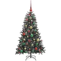 vidaXL Kunstkerstboom met 150 LED Groen 120 cm PVC en Plastic en Staal
