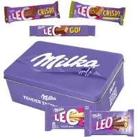 Milka LEO Mix Collection Box 646g - LEO White, Melk, GO!, Crispy Choco & Crispy Hazelnut - 5 variëteiten - chocolademix