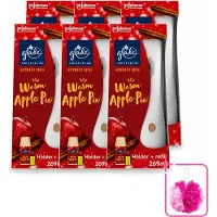 Glade 6 x - Houder Automatische Spray - Warme Appeltaart Limited Edition - 269 ml - Bulkverpakking - Warm apple pie geur - Douchemop - Automatische geur