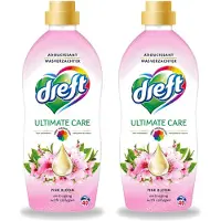 Dreft 2 x - Ultimate Care - Wasverzachter - Roze Bloem - Anti-Veroudering - 40 Wasbeurten - Voordeelverpakking - 2 stuks
