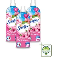 Soupline 3 x – Wasverzachter – Japanse Tuin – 950 ml - Grootverpakking - Vaatwasstrips - Wasverzachter - Zachte Wasgoed - Geur - Japanse Tuin - Rustgevende Geur