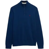 Superdry - Preppy Essential Katoenen Halve Rits Trui - Heren - Sweaters